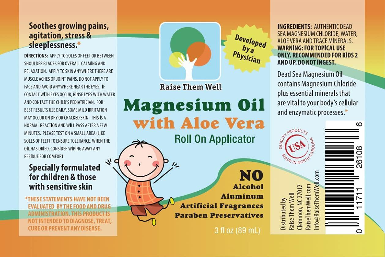 Kid Safe Magnesium Oil Roller Magnesium for Kids Helps Kids Sleep and