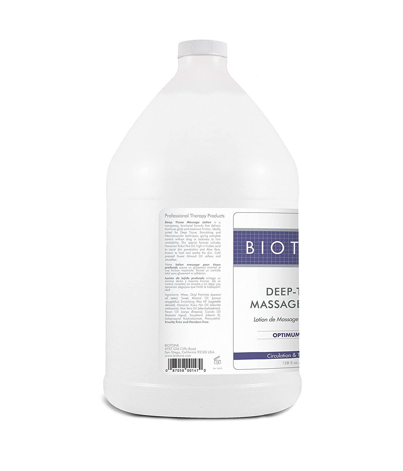 BIOTONE Deep Tissue Massage Lotion, Rich Texture, Lasting Glide, Use