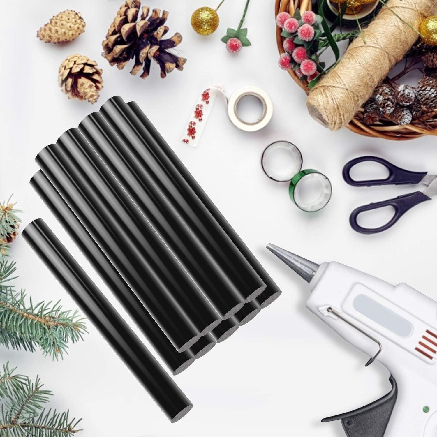 Black Hot Glue Sticks Full Size, ENPOINT 24 PCS 4 Long x 0.43 Dia Hot  Melt Glue Sticks for Craft, Fabric Adhesive Glue Sticks for DIY,  Decoration