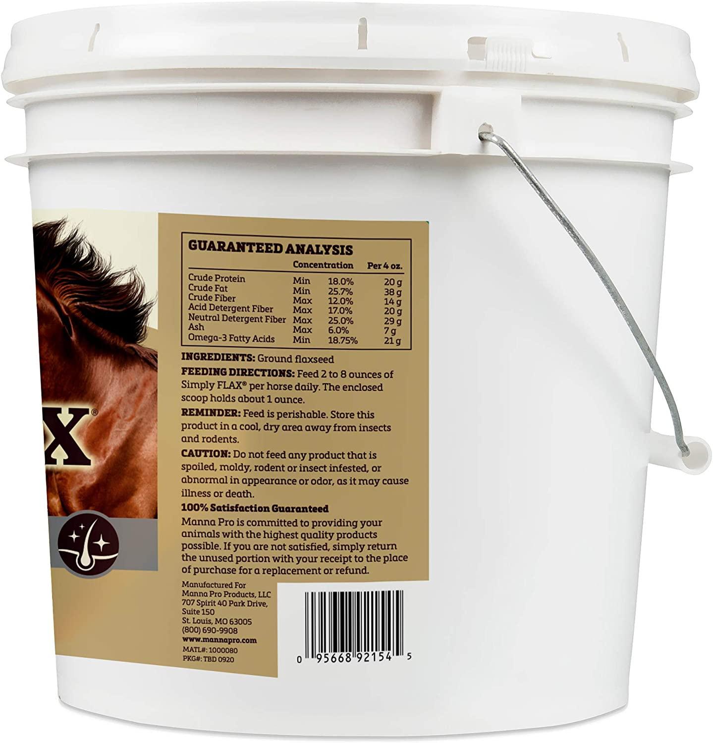Manna Pro Simply Flax for Horses Omega3 Fatty Acids from Flaxseed 8 Pounds