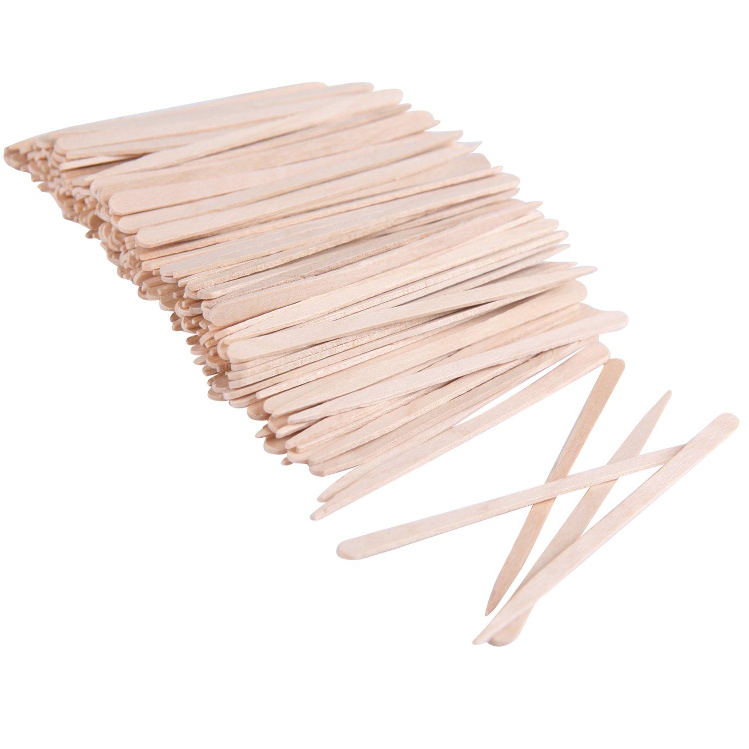 Senkary 600 Pieces Wooden Waxing Sticks Wax Sticks Wax Applicator Sticks  Wax Spatulas Wood Craft Sticks Small for Hair Eyebrow Nose Removal 