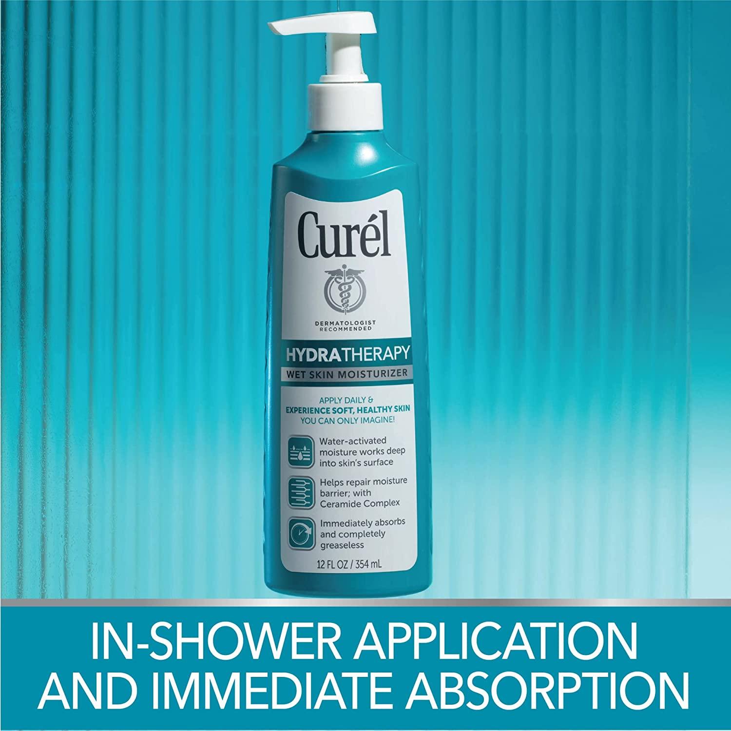 Curl Hydra Therapy In Shower Lotion, Wet Skin Moisturizer for Dry or Extradry Skin, with