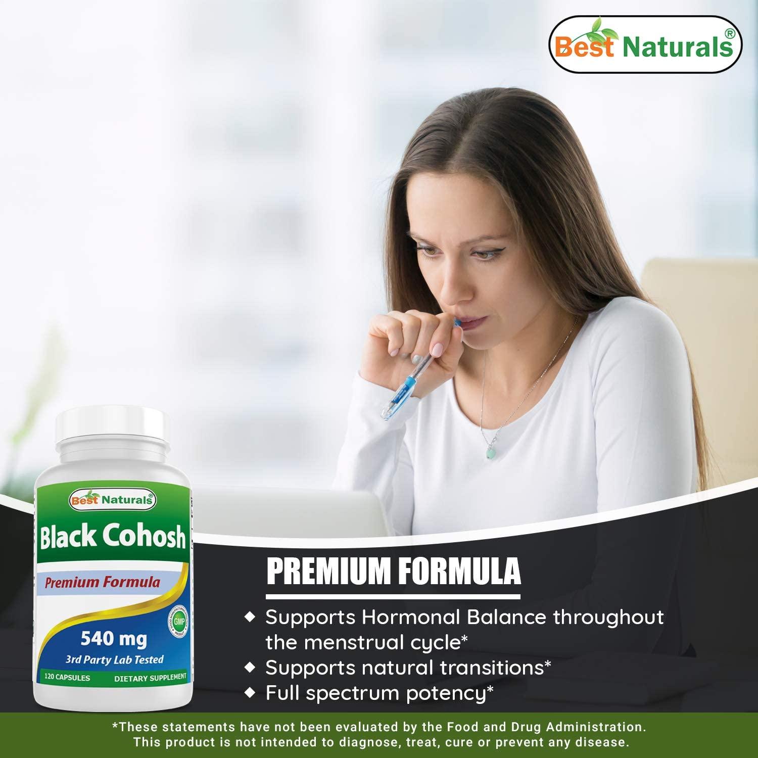 Best Naturals Black Cohosh 540 mg 120 Capsules 120 Count (Pack of 1)