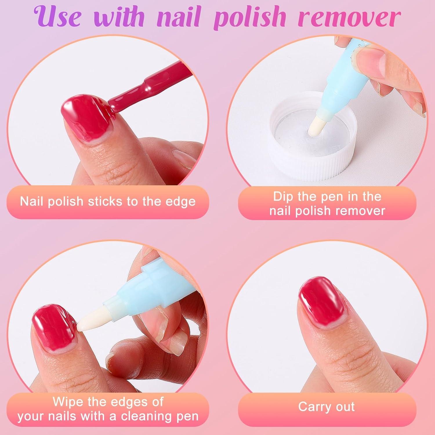 8pcs Nail Polish Remover Pen Set Gel Nail Polish Corrector