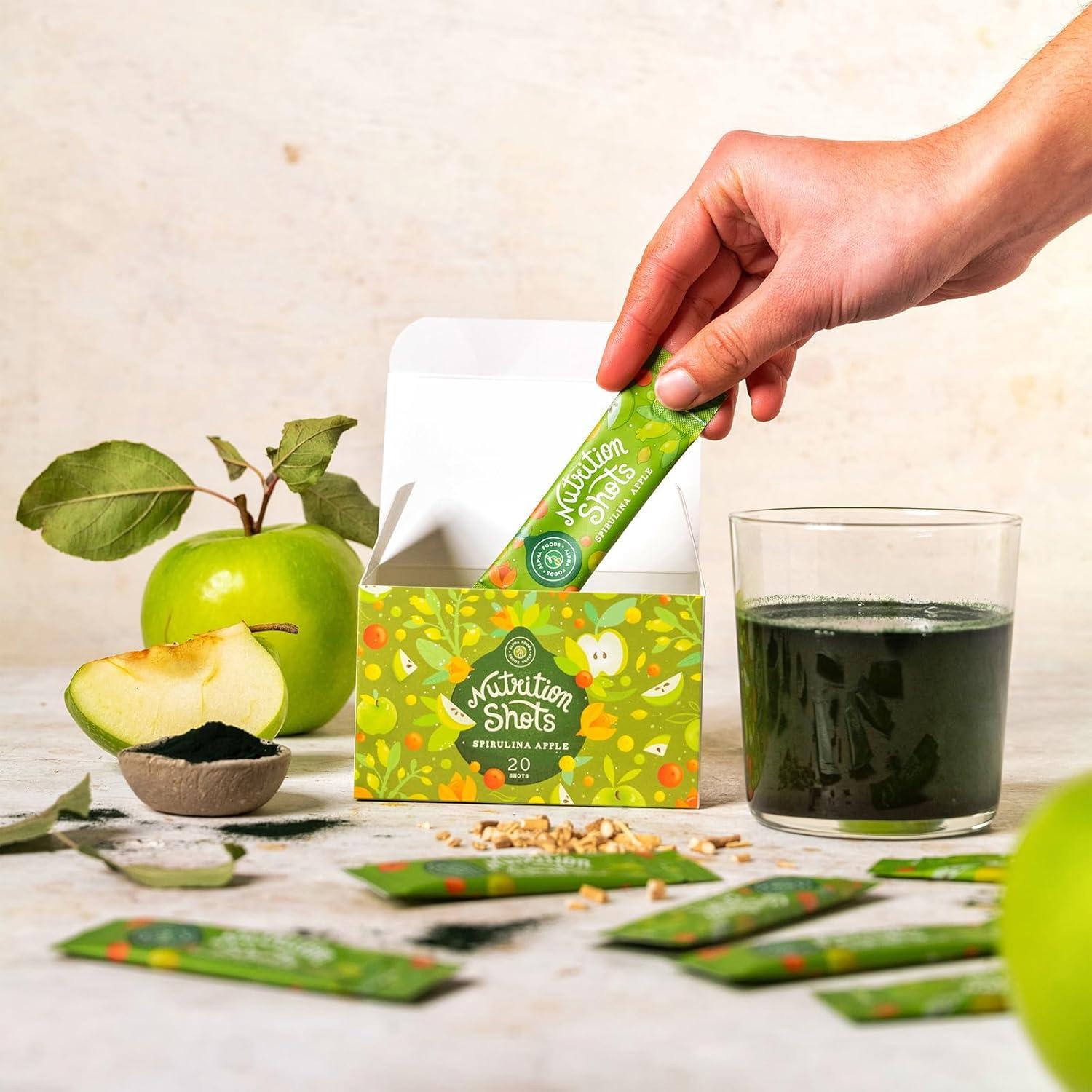 Nutrition Shot - Spirulina & Apple Beverage Powder | Vitamin C Immune  Booster - 20 Shots per Box | Buy Now with Express International Delivery |  GoSupps.com
