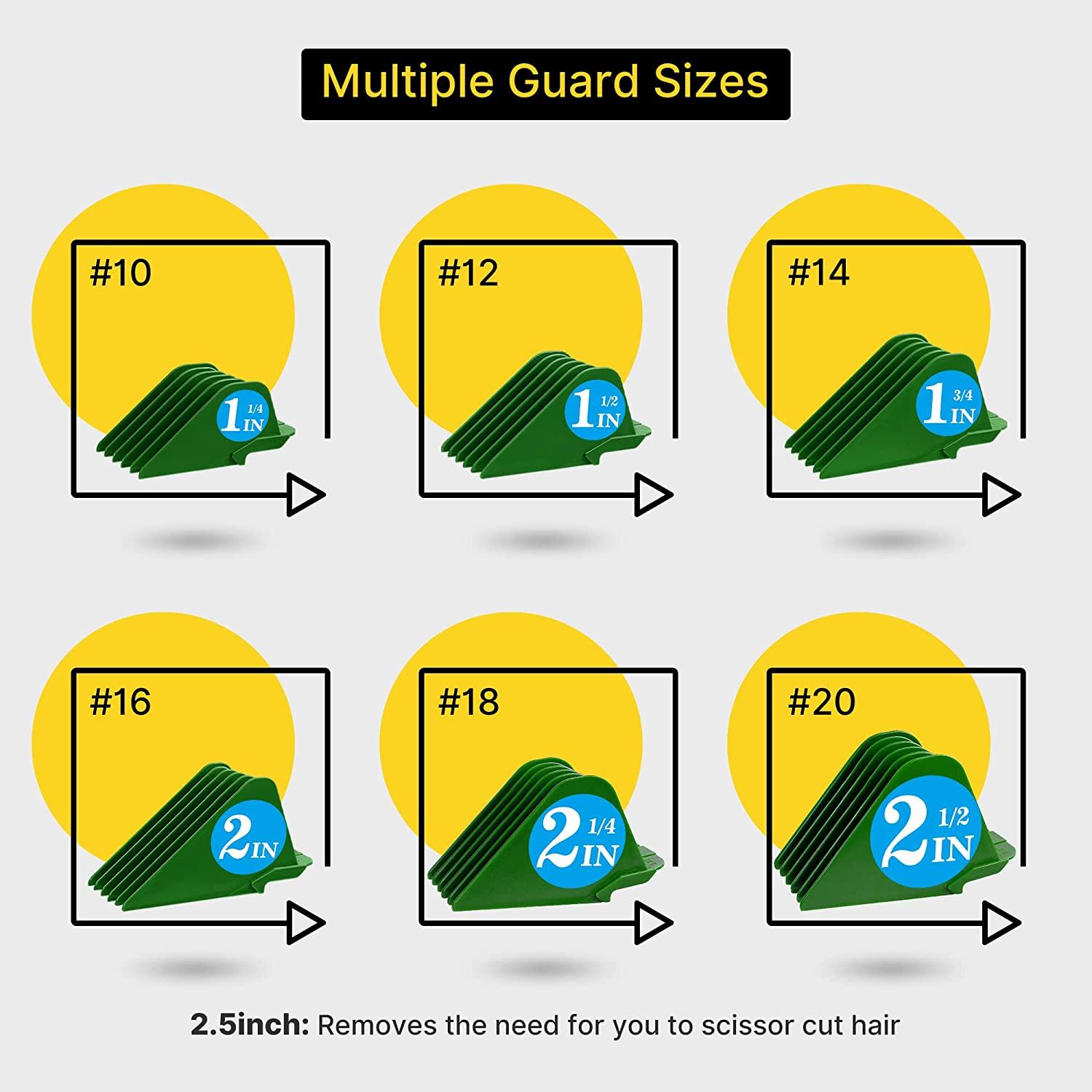 Wahl 1020 Hair Clipper Guards Set 6 Extra Long Attachments in