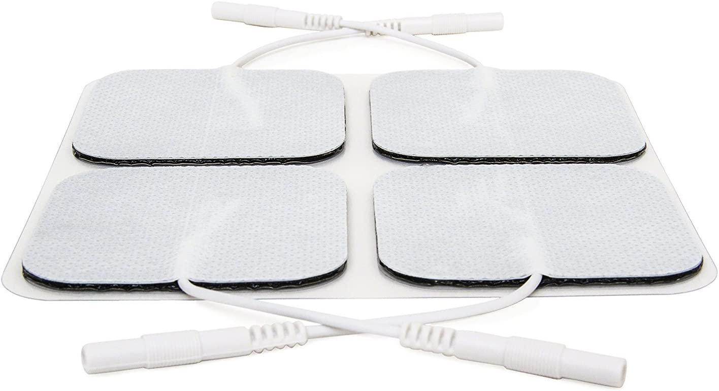 2x2 Premium ReUsable Self Adhesive Electrode Pads for TENS/EMS Unit Fabric Backed with