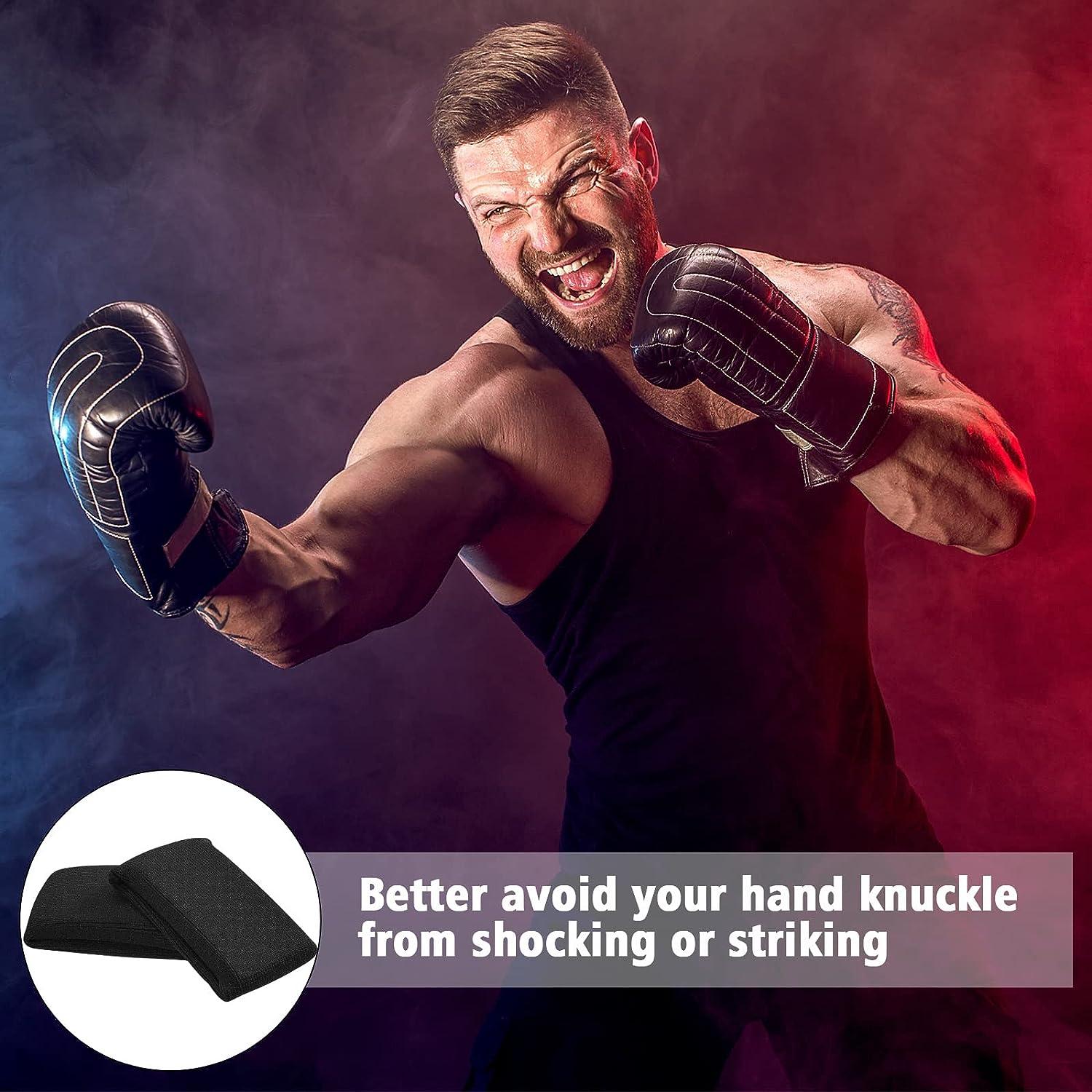 Sunnyray 4 Pairs Knuckle Guards for Boxing Gel Hand Guard Black and