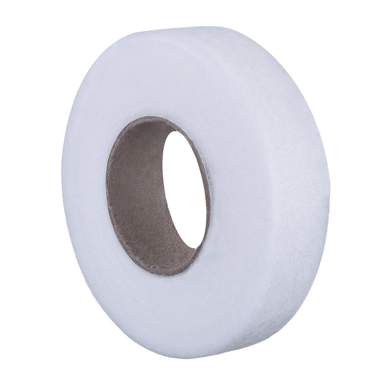 Outus 2 Rolls Fabric Fusing Tape Adhesive Hem Tape Iron on Tape Each 1/2  Inch(White, 27 Yards) 27 Yards Each White