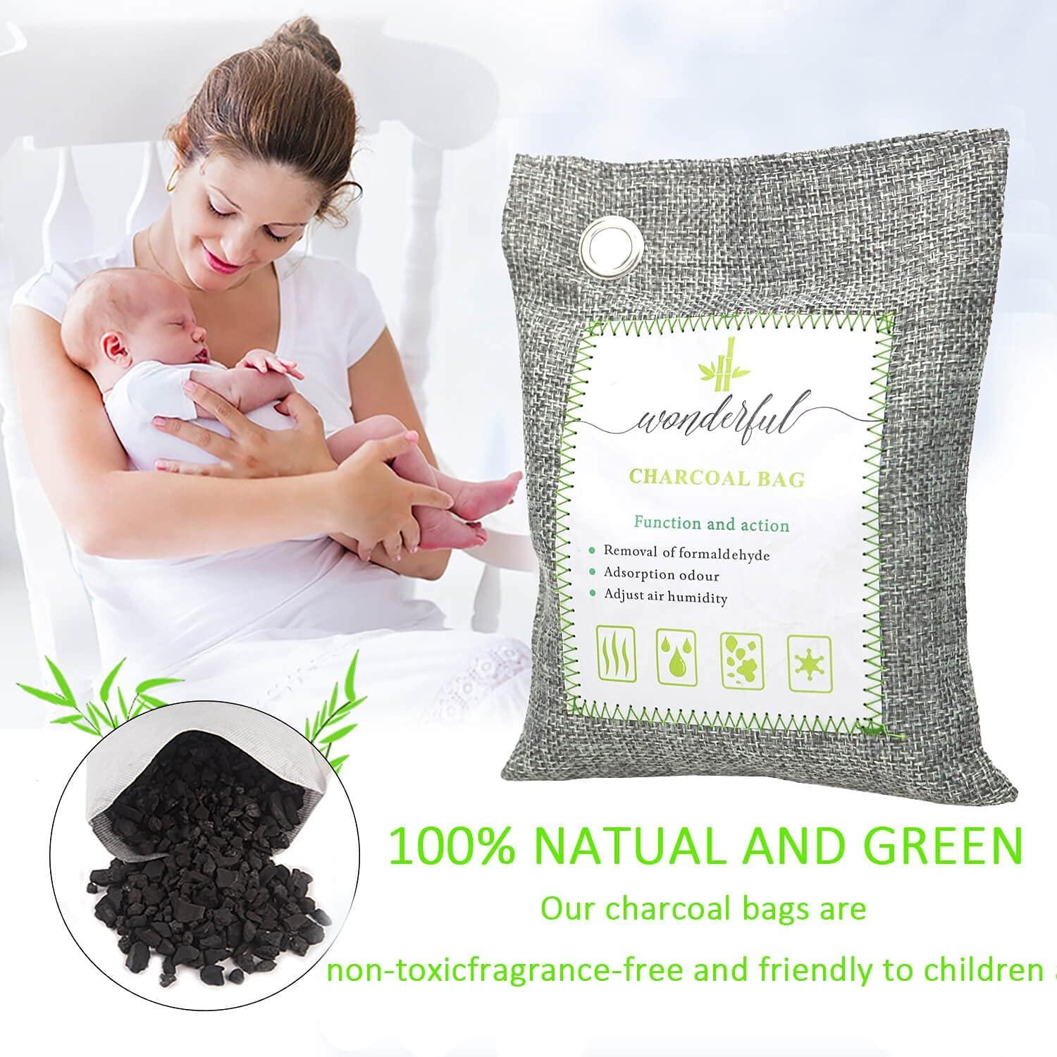 Activated Bamboo Charcoal Air Purifying Bags Odor Absorber for Home