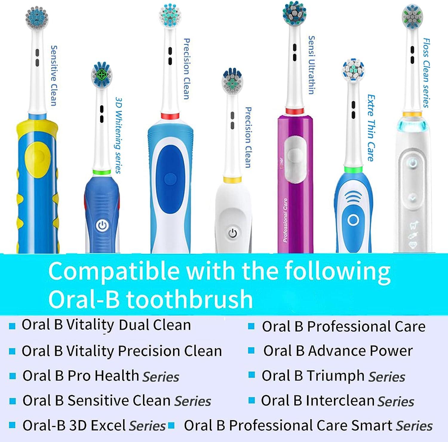 Toothbrush Heads for Oral B Braun Replacement Heads Professional Electric  Toothbrush Heads Precision Clean Brush Heads Refill Compatible with Oral-B  8000/Pro 9600/1000/ 3000/5000/7000 (EB50XA)