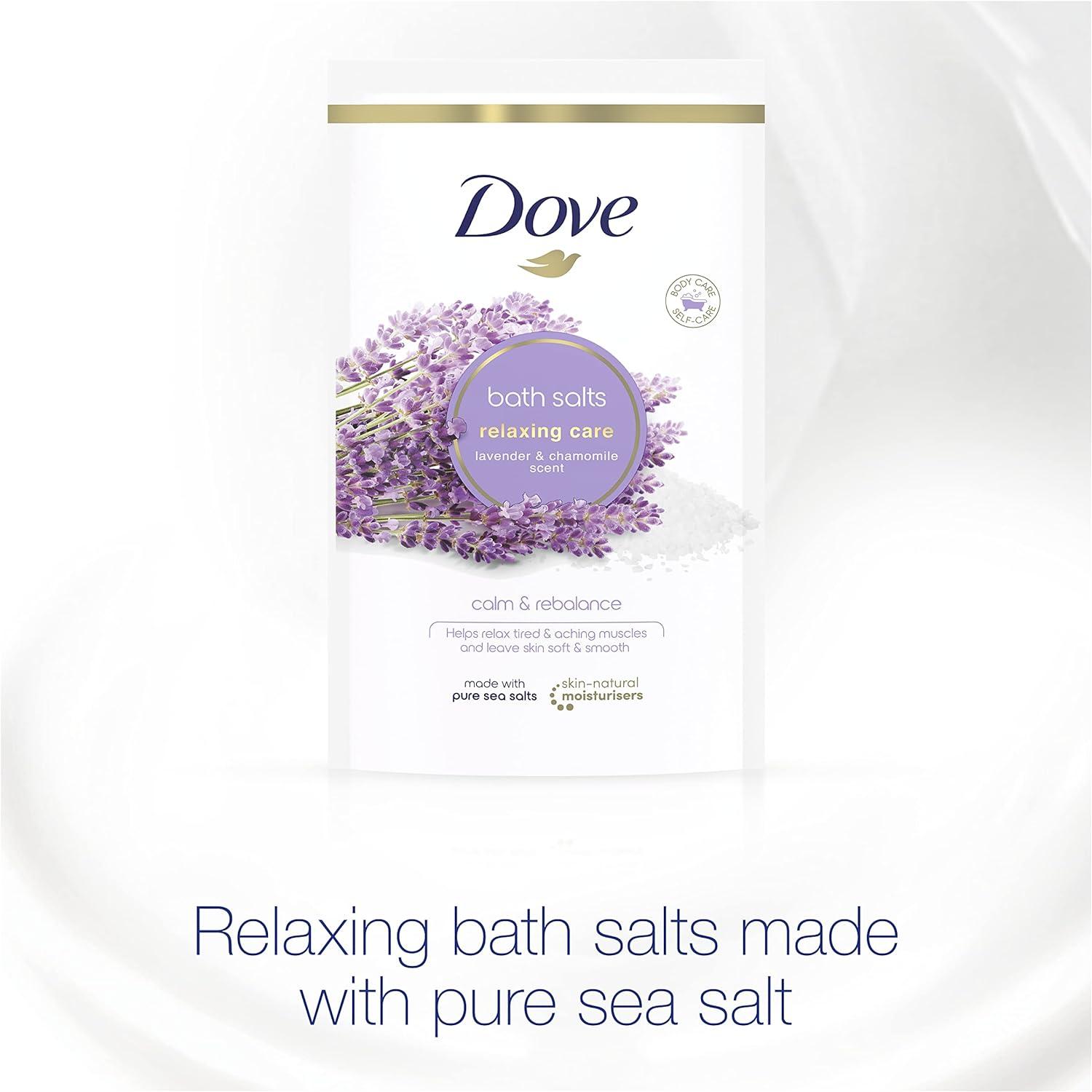 Dove Lavender & Chamomile Relaxing Bath Salts 900g | Skin-Nourishing ...
