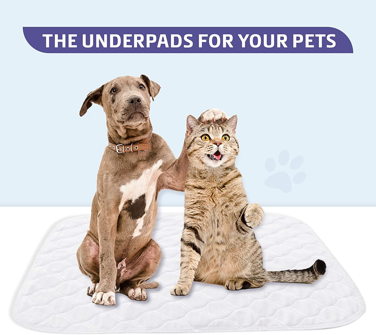 4Layer Ultra Soft Quilted Bed Pads, 18" x 24" (3 Pack), Heavy