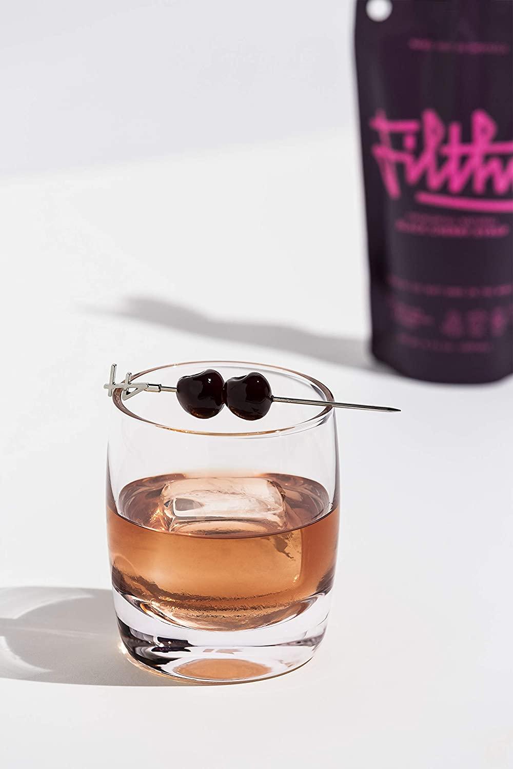 Filthy Black Cherry Syrup Premium Cocktail Cherry Garnish NonGMO