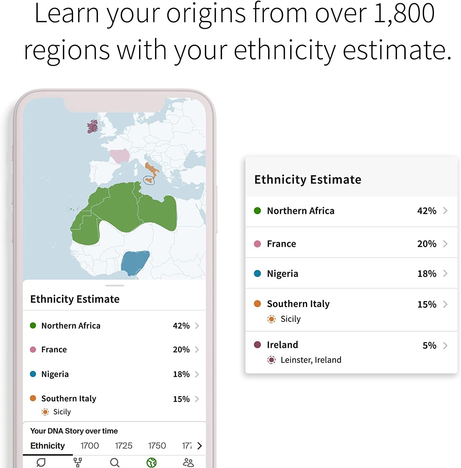 AncestryDNA Ethnicity Test + 3Month Ancestry World Explorer