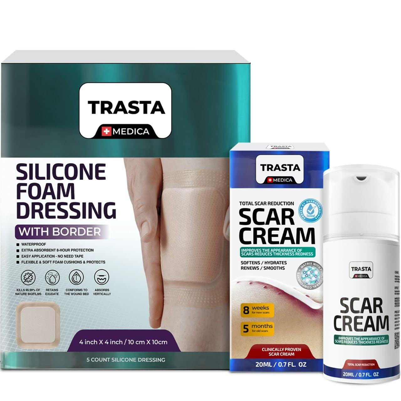 Trasta Medica Sterile Silicone Foam DressingScar Removal Cream