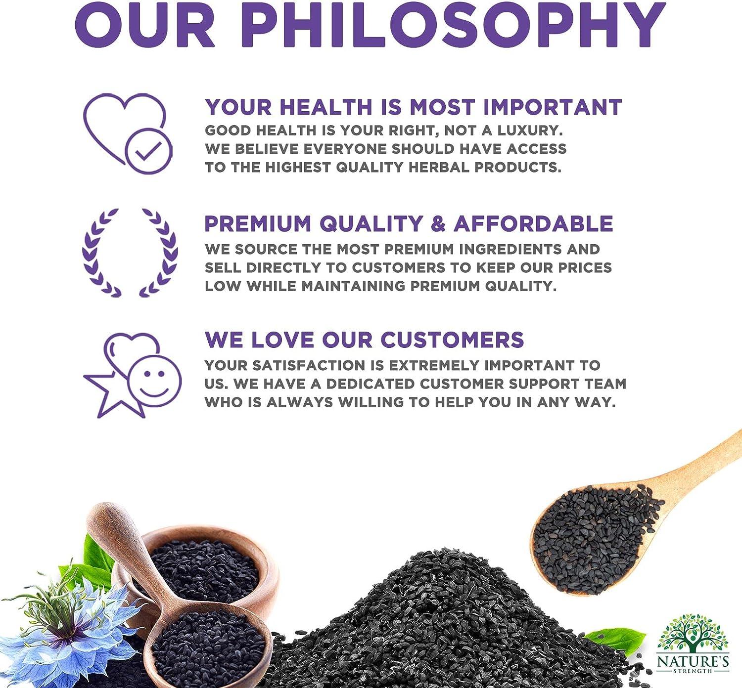 Black Seed Oil 60 Softgel Capsules Premium Cold Pressed NonGMO Nigella Sativa, Pure Black