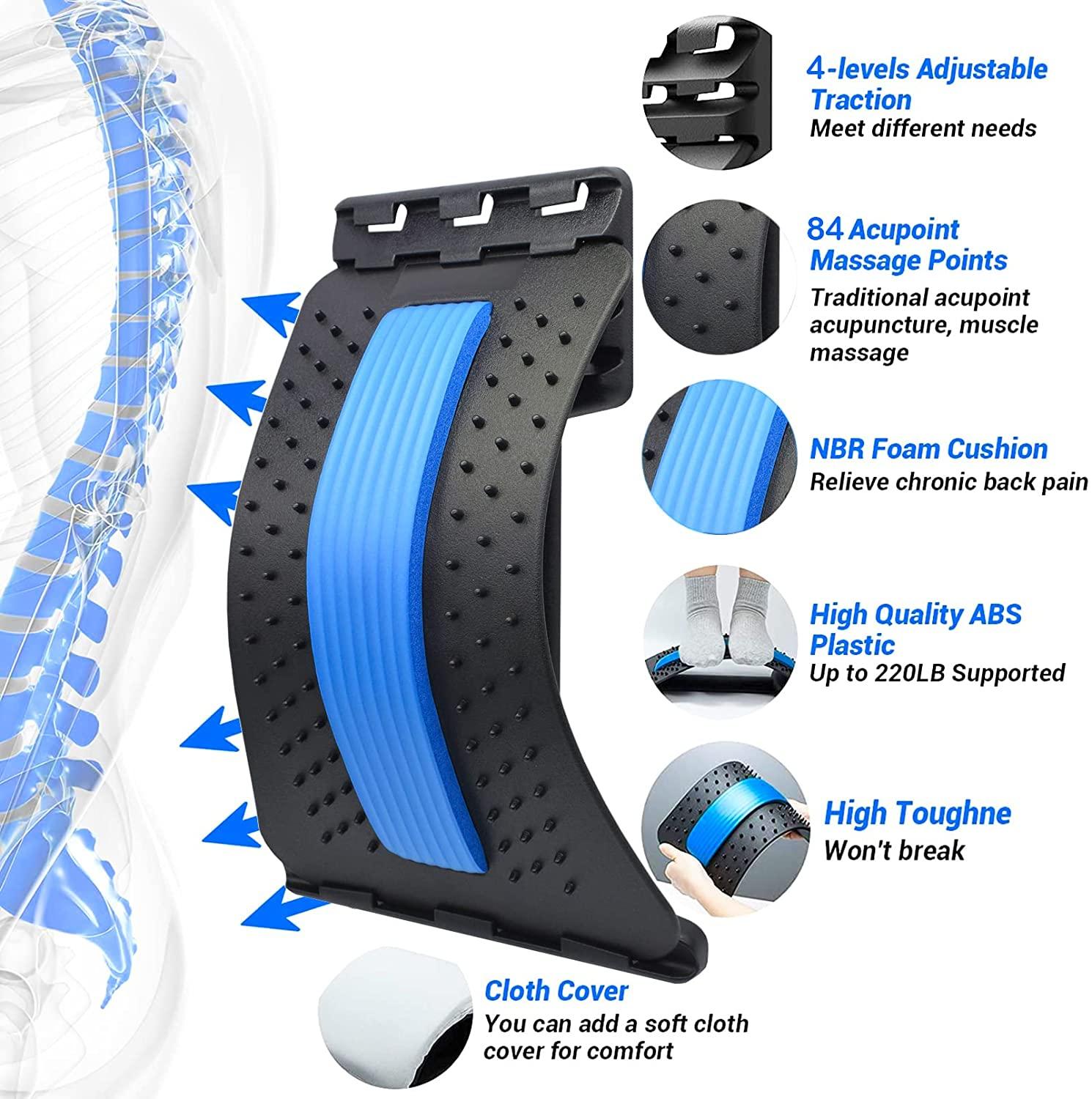 Back Cracking Device & Stretcher for Lower Back Pain Relief 4 Levels