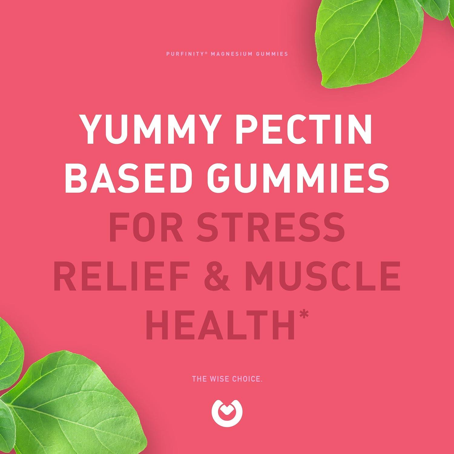 Purefinity Magnesium Gummies 600mg Magnesium Citrate for Stress Relief