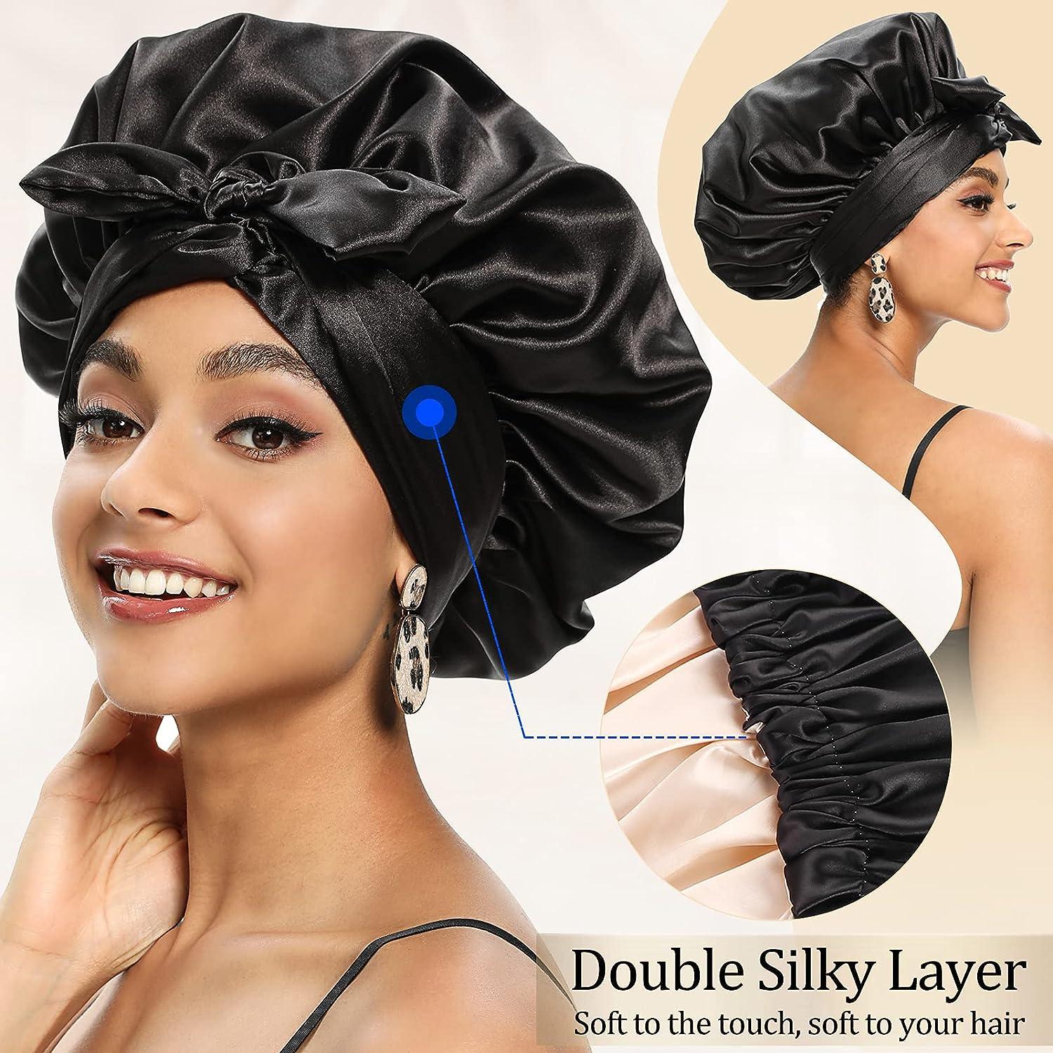 Satin for Black Women, Silk for Curly Hair Wraps for