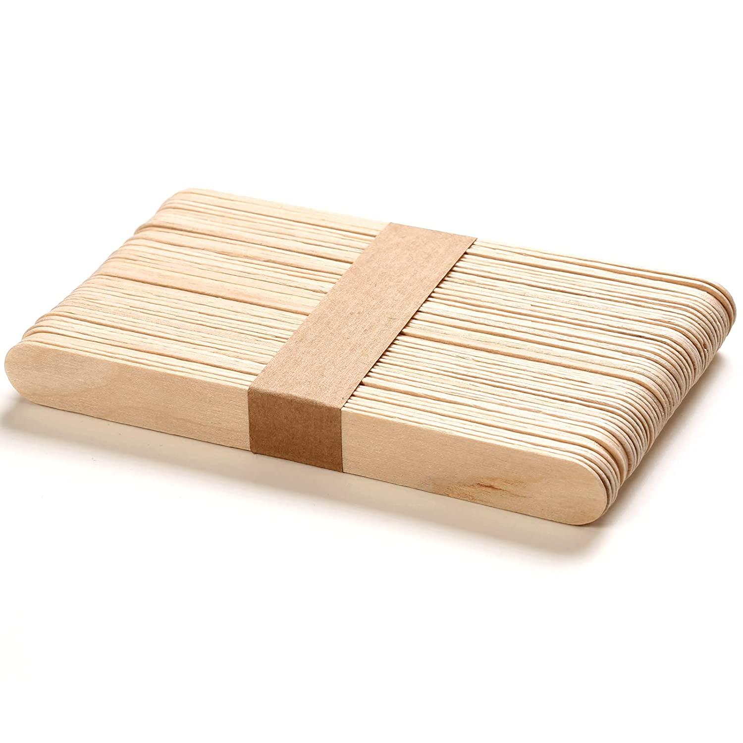 Wooden Wax Sticks HOOMBOOM 300 Pcs Waxing Sticks 4 Style Assorted Wooden Wax Sticks For