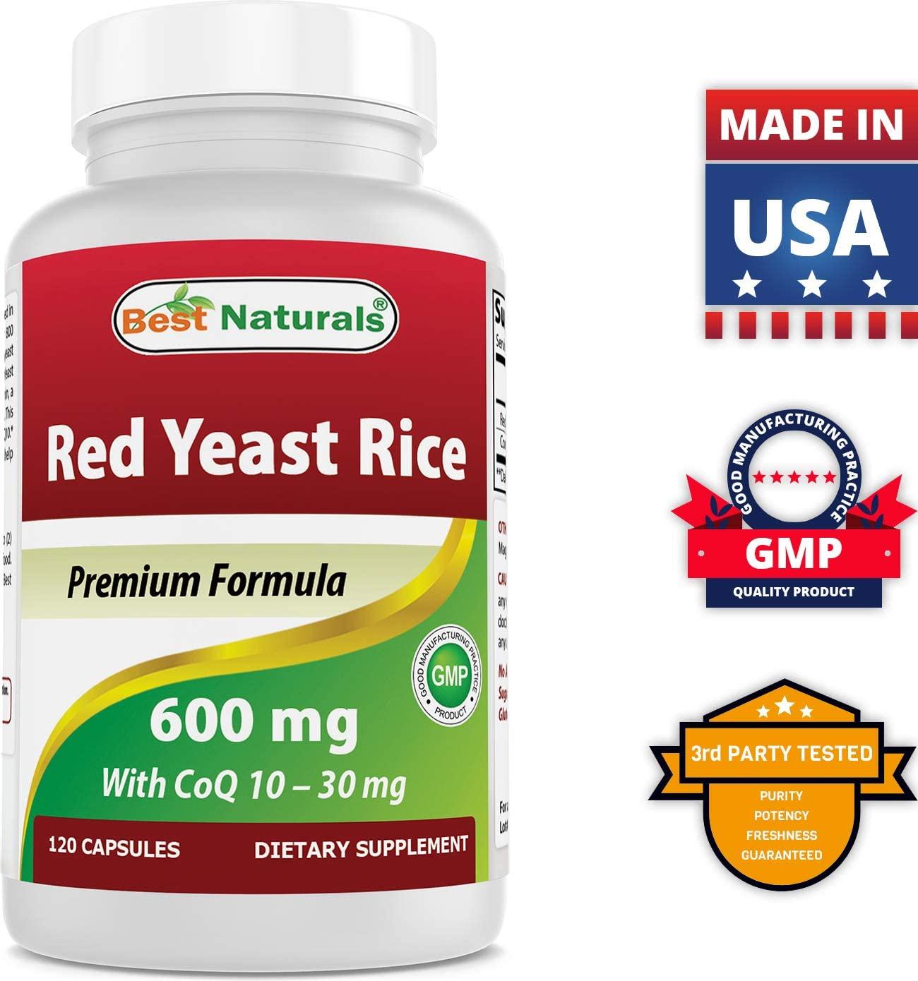 Best Naturals Red Yeast Rice with CoQ10, 120 Capsules Cardiovascular