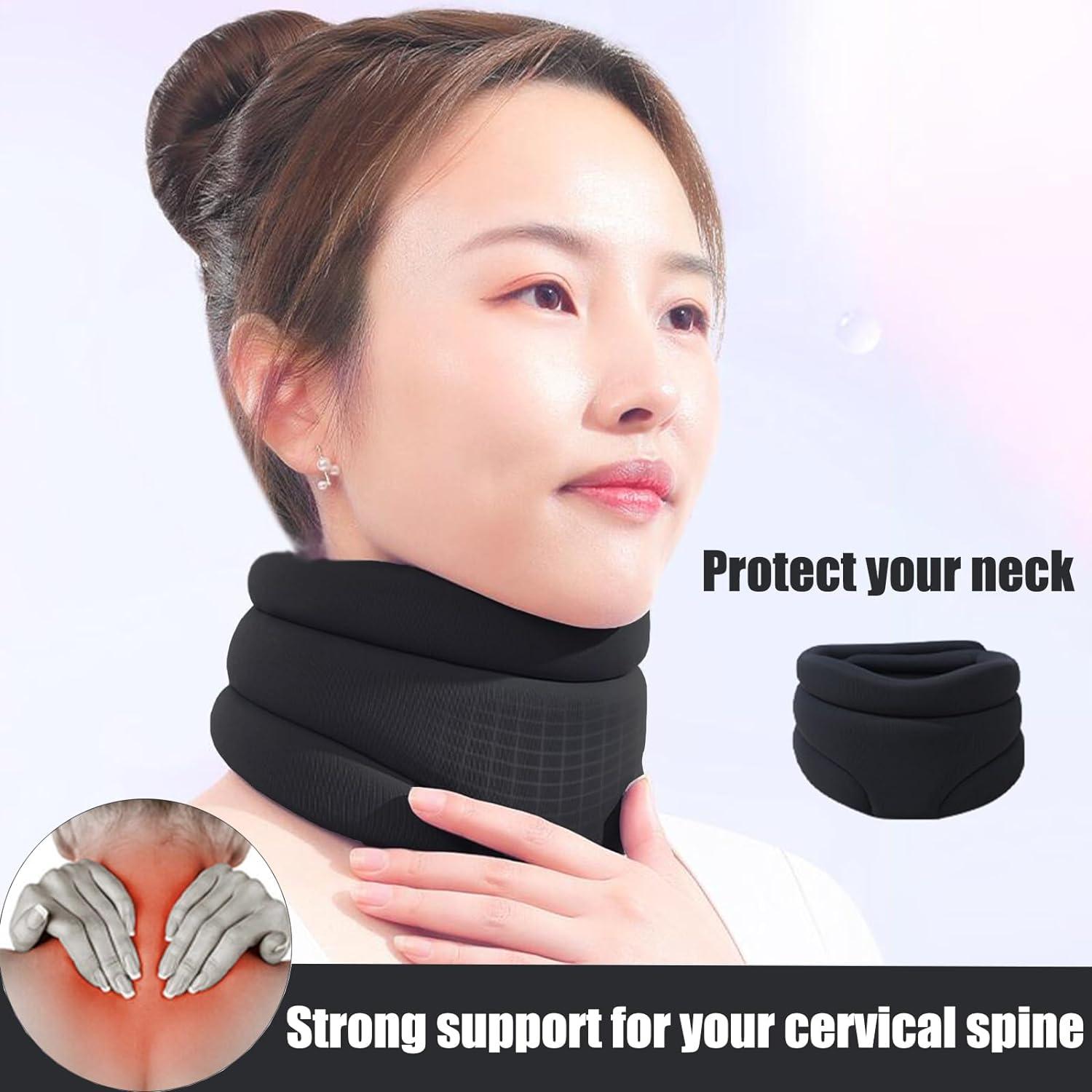 GYZGirlover Cervicorrect Neck Brace Cervicorrect Neck Brace by Healthy Lab  Co Cervicorrect Neck Brace to Stop Snoring Soft Foam Neck Brace Universal  Cervical Collar Adjustable Neck(black)