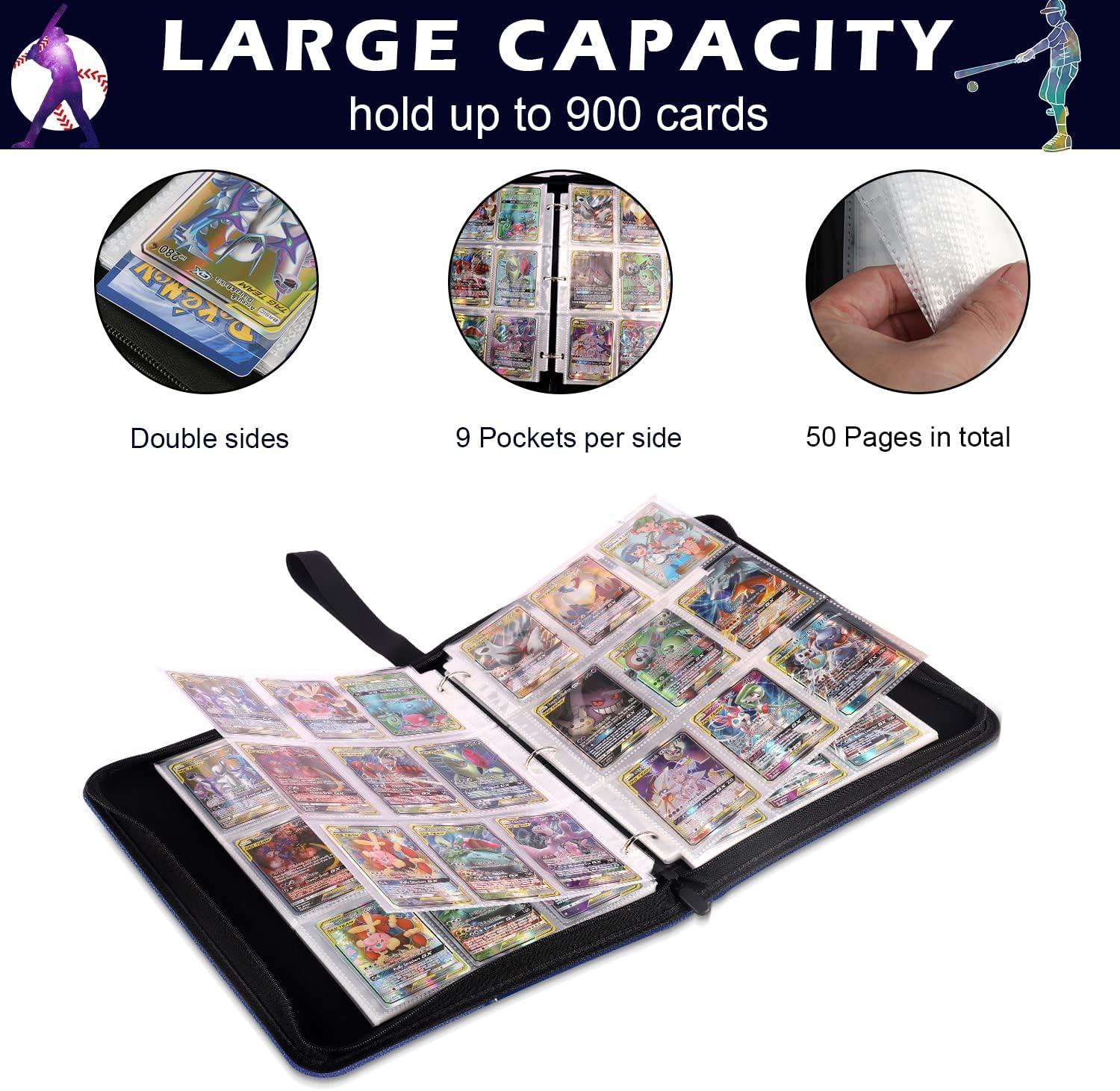 9 Pocket Trading Card Binder with 50 Removable Sleeves - Holds 900 Baseball  & Sports Cards | Buy Now with Express International Delivery | GoSupps.com