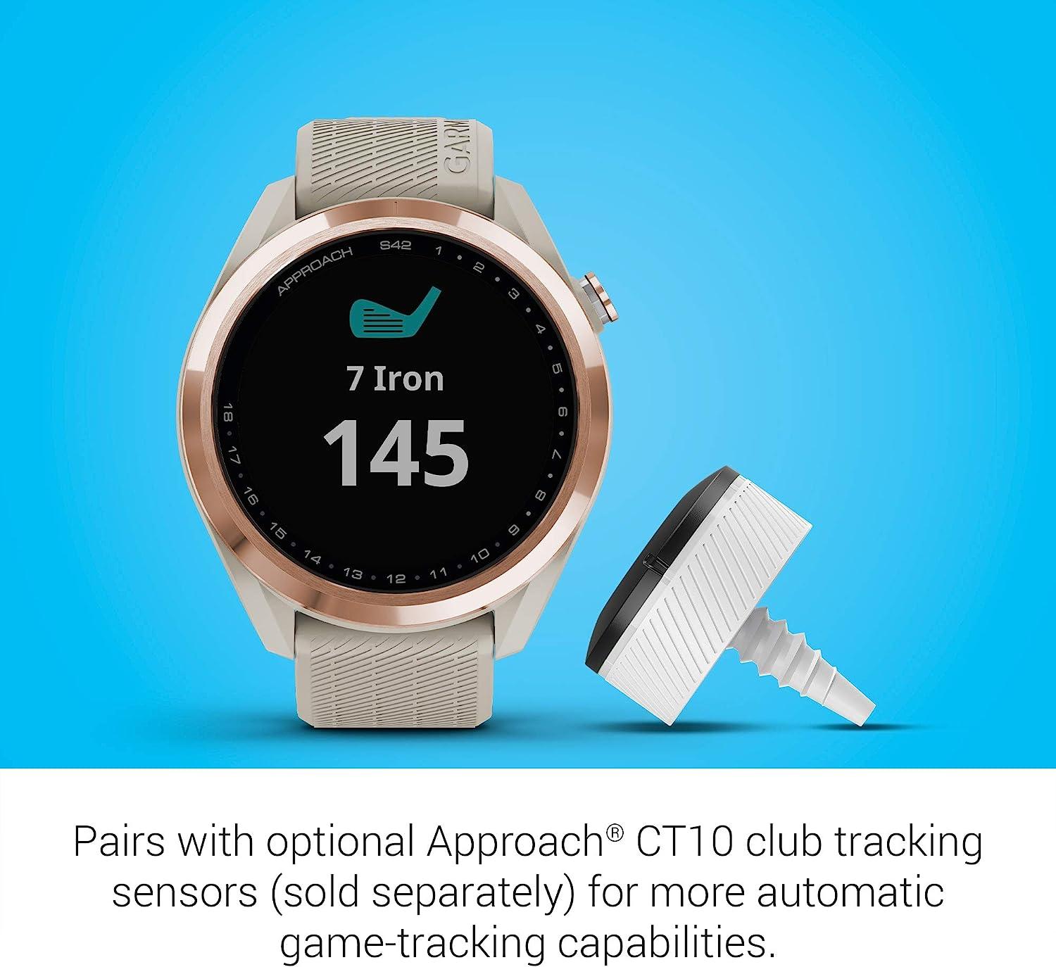 Garmin Approach S42 GPS Golf Smartwatch - 1.2 Touchscreen, 42k+