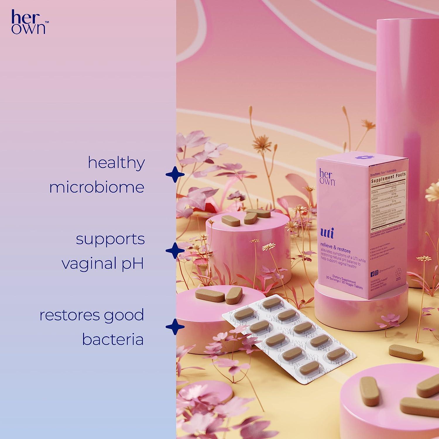 her own UTI, Helps Restore pH Balance, Supports Vaginal Flora and