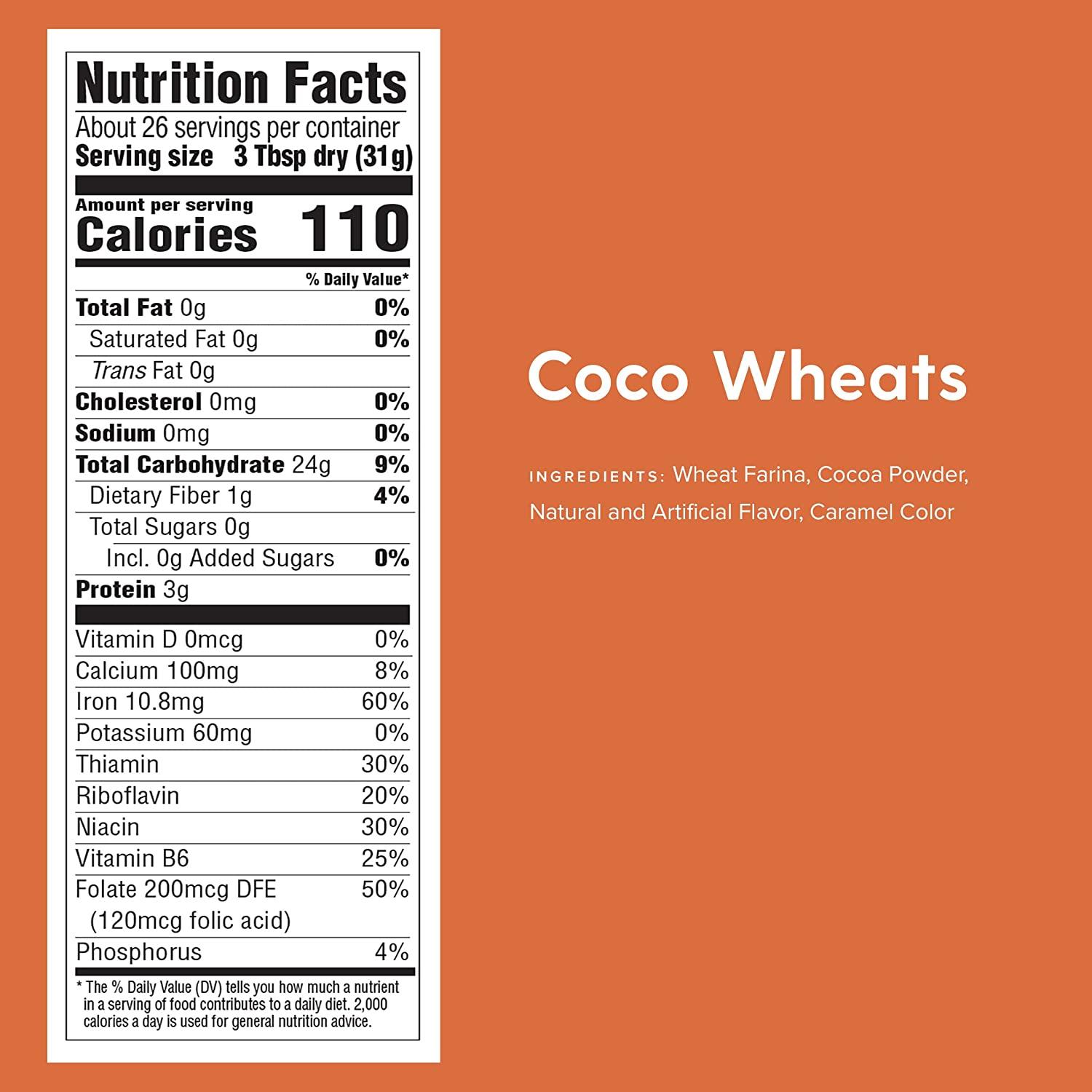 MaltOMeal Coco Wheats Hot Cereal 28 Oz (12 Pack) Quick Cooking