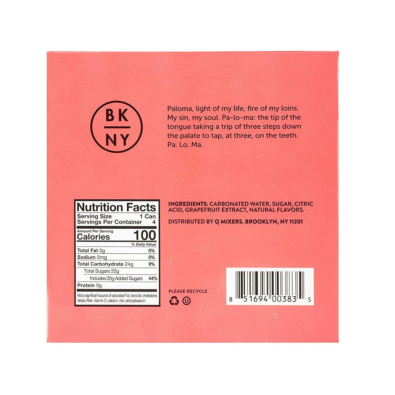 Q Mixers Grapefruit, Premium Cocktail Mixer, 7.5 oz (12 Cans)