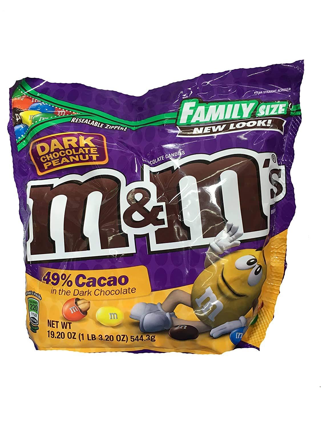 M&M's Dark Chocolate Candies Family Size