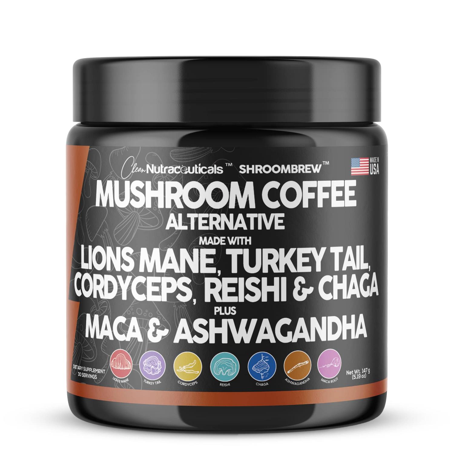 Maca Coffee Alternative Mix with Lions Mane, Cordyceps, Ashwagandha