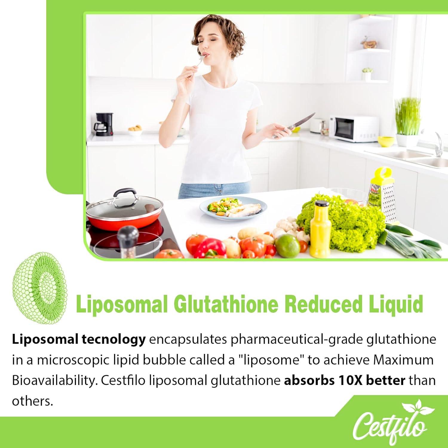 Cestfilo Liposomal Glutathione Liquid 1000 mg - High Absorption Antioxidant  for Immune Support | 2 Pack 60 ml | Buy Now with Express International  Delivery | GoSupps.com