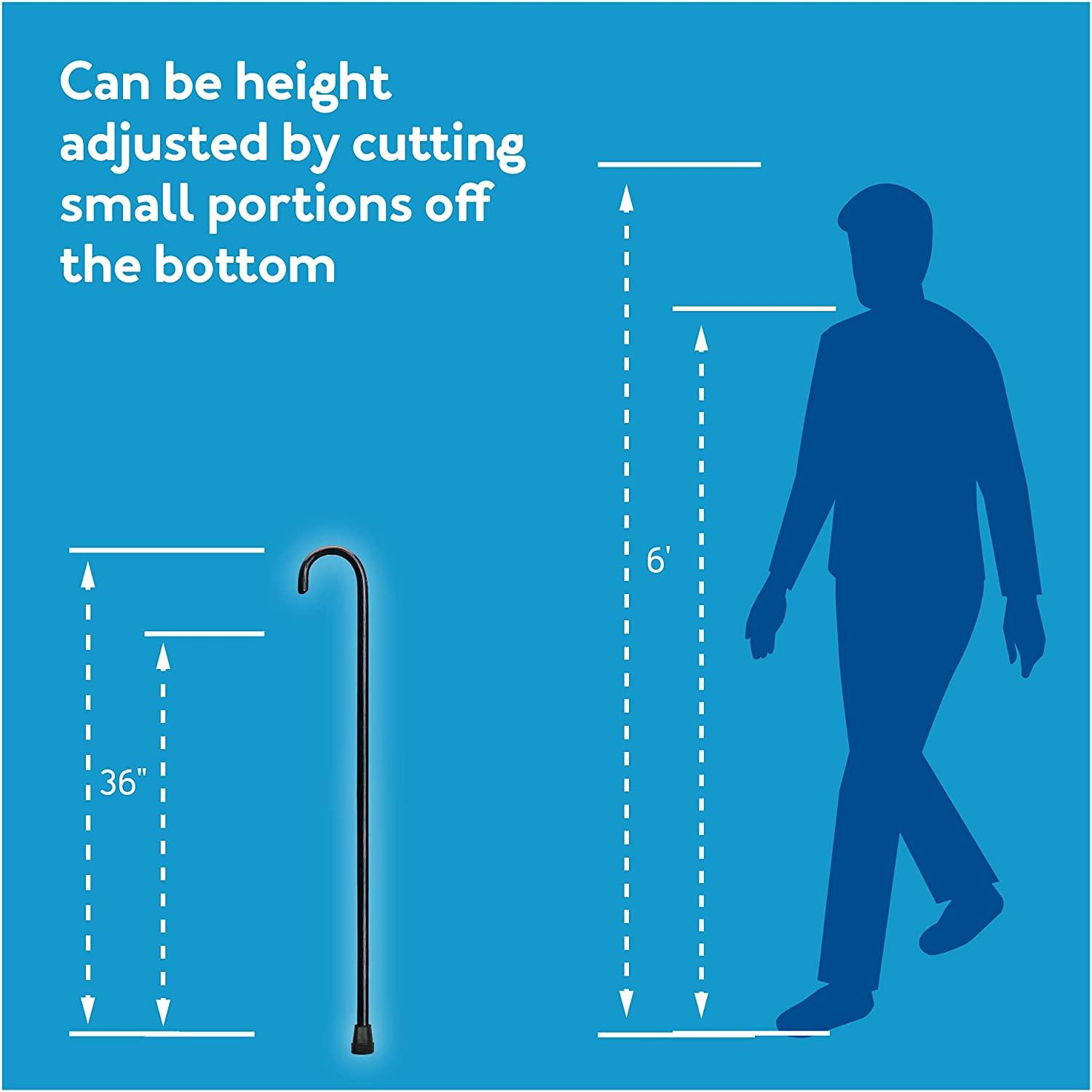 Carex Round Handle Wood Cane Fashionable Traditional Style Walking