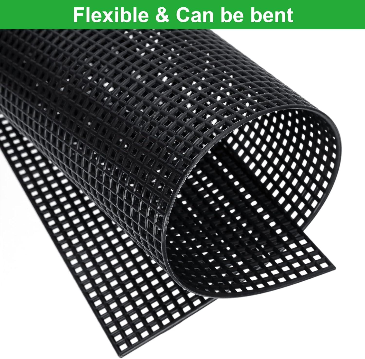 30 Pack 7 Count Plastic Mesh Canvas Sheets Black Thick Plastic Mesh Sheet  Canvas for Embroidery Acrylic Yarn Crafting Knit and Crochet DIY Projects