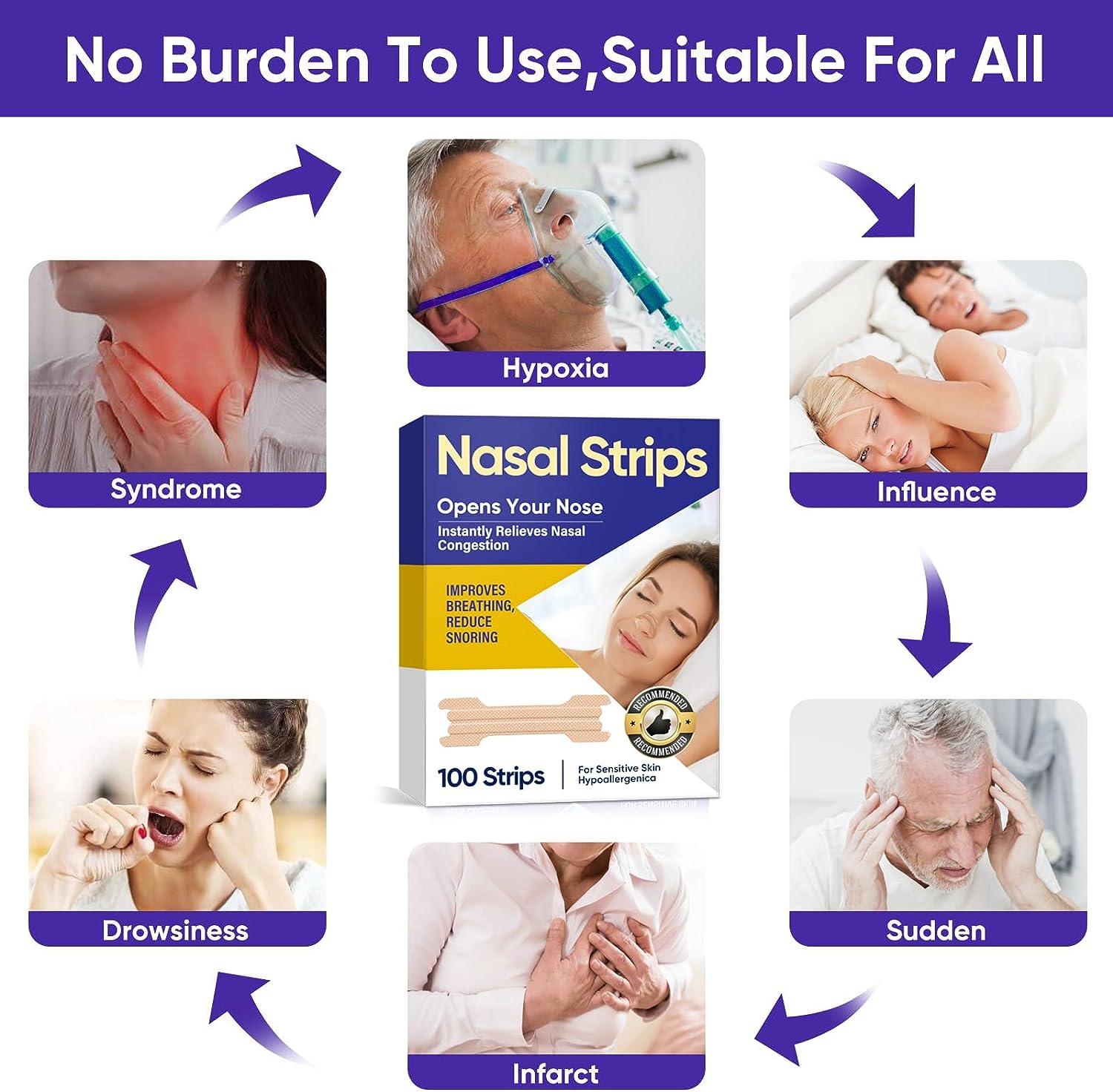 Nasal Strips for Snoring 100Pcs Nose Strips for Breathing Extra