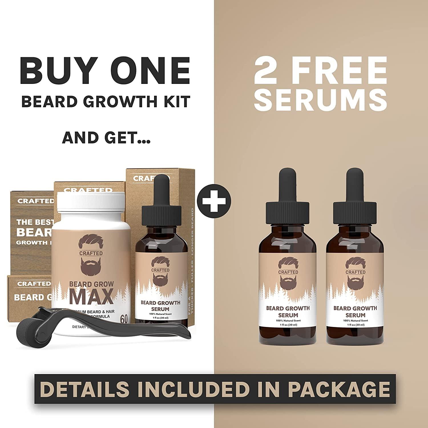 Crafted Beard Growth Kit for a Thicker Fuller Beard Beard Growth Oil