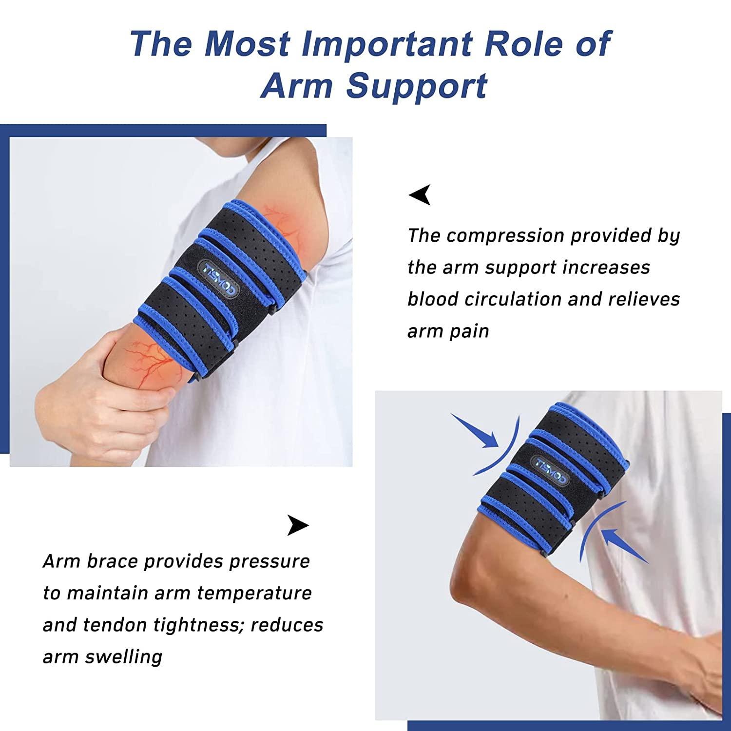 Compression Arm Brace for Bicep & Tricep Pain Relief, Size M Ideal