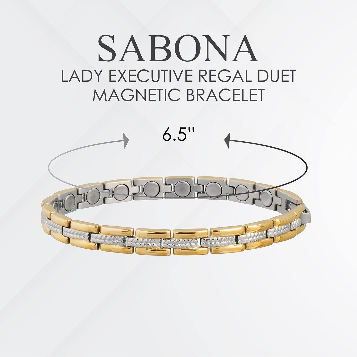 Classic Cable Stainless/Gold Magnetic | Sabona Copper Bracelets & Magnetic  Bracelets