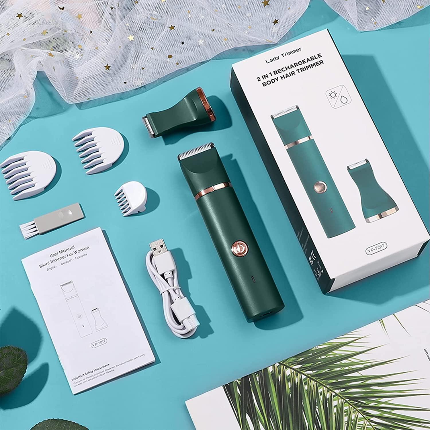 Bikini Trimmer for Women, YBLNTEK 2in1 Electric Razors for Women