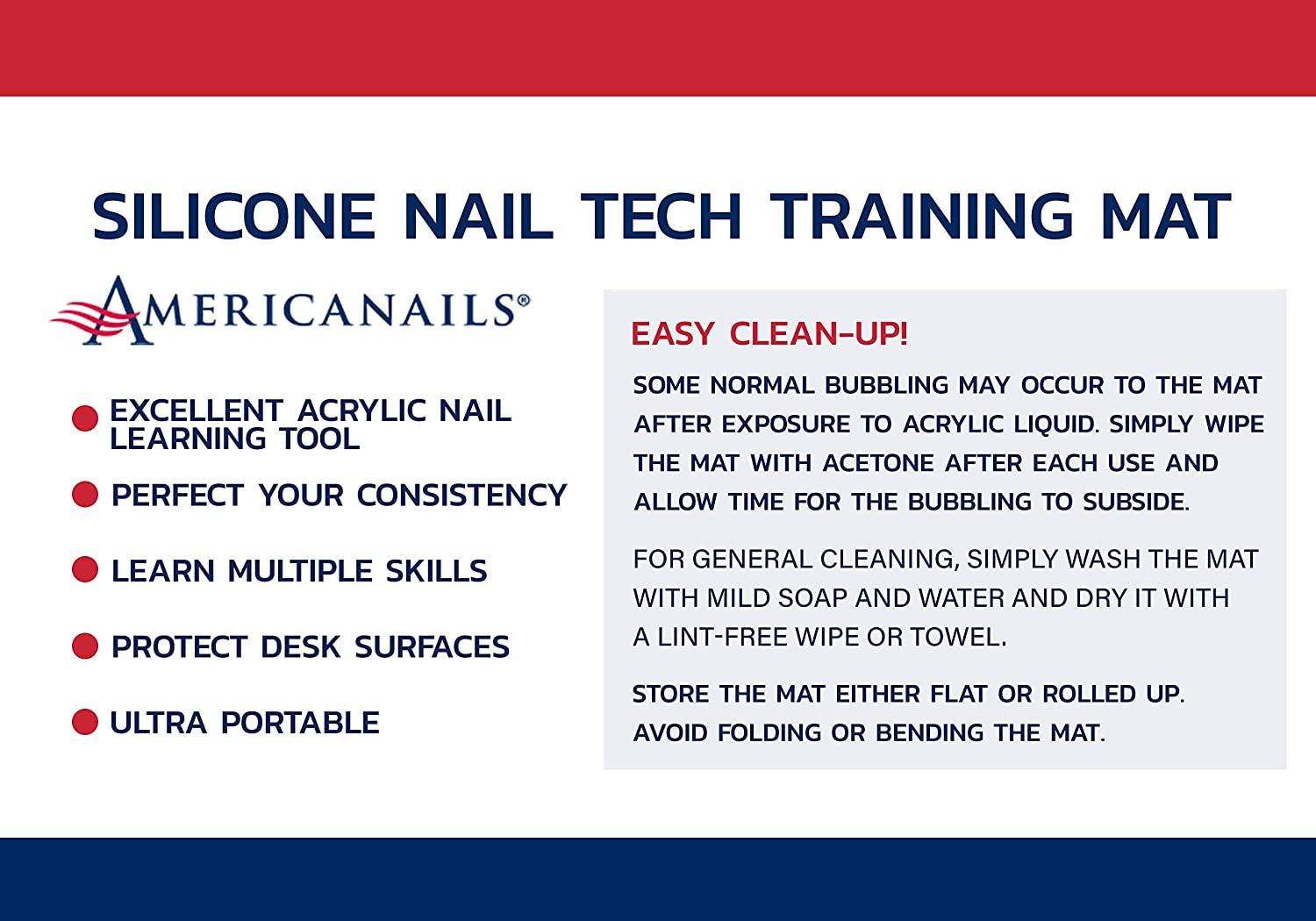 Silicone Acrylic Application Nail Tech Training Mat