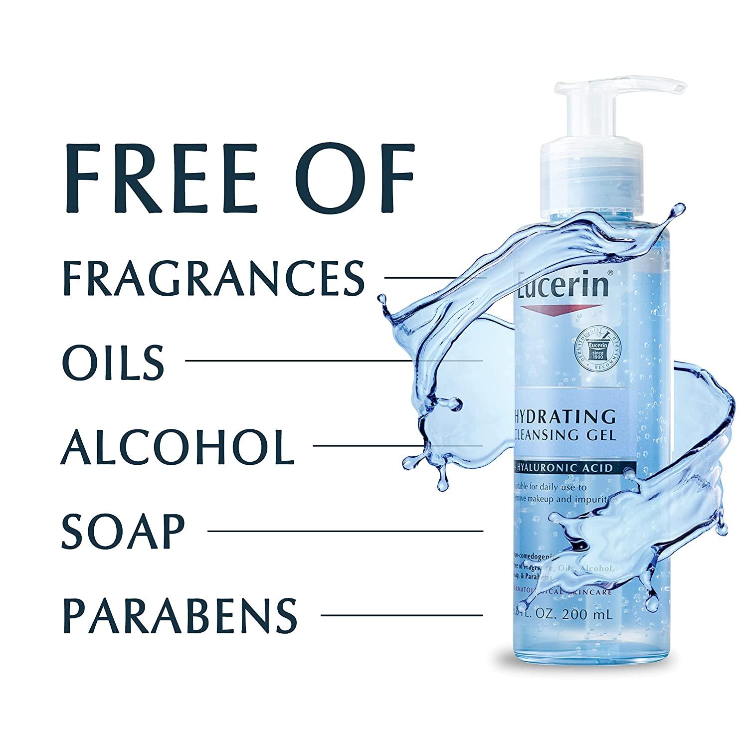 Eucerin Hydrating Cleansing Gel with Hyaluronic Acid 6.8 Fl Oz