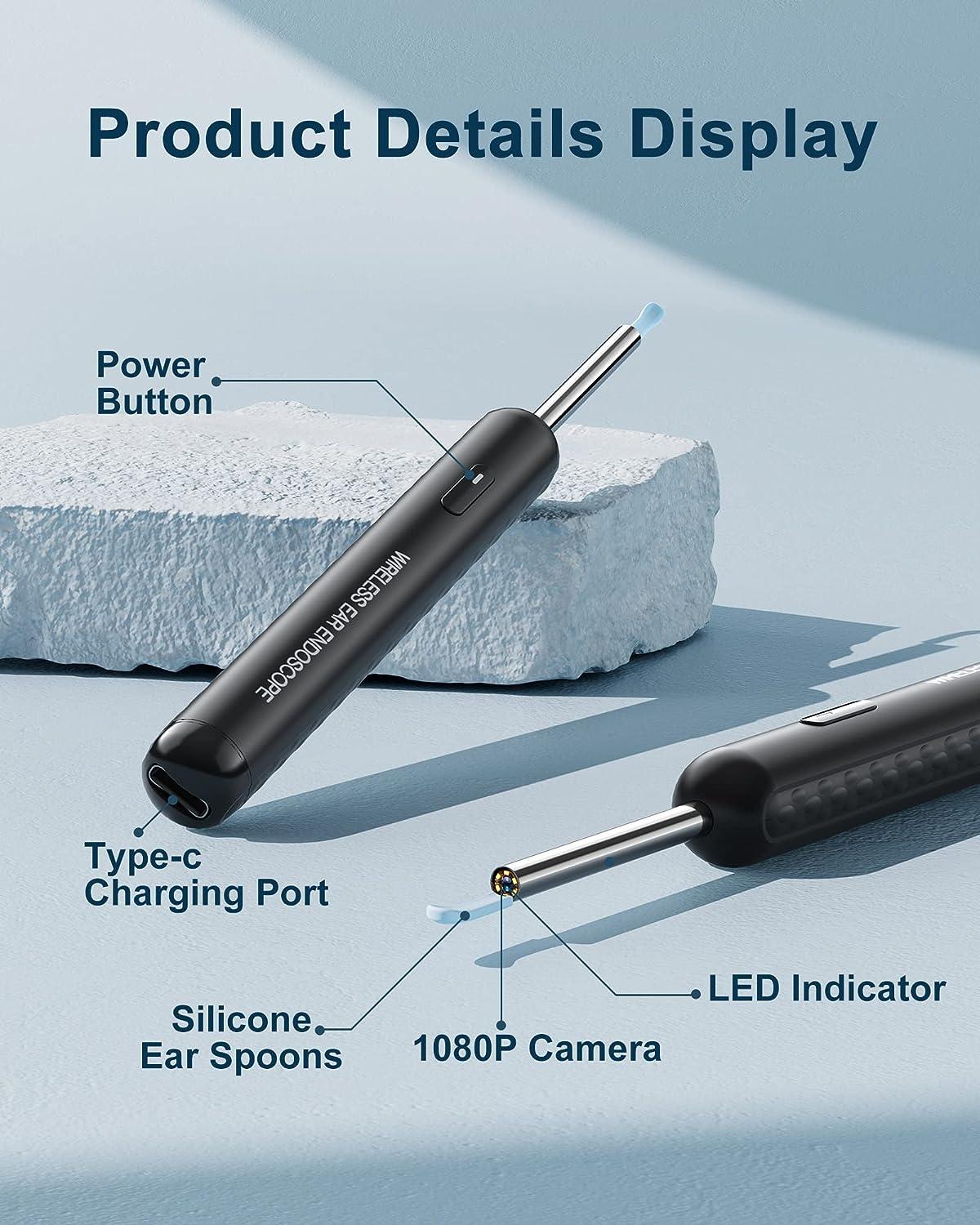 1080P Ear Wax Removal Camera Kit for iPhone, iPad & Android Includes