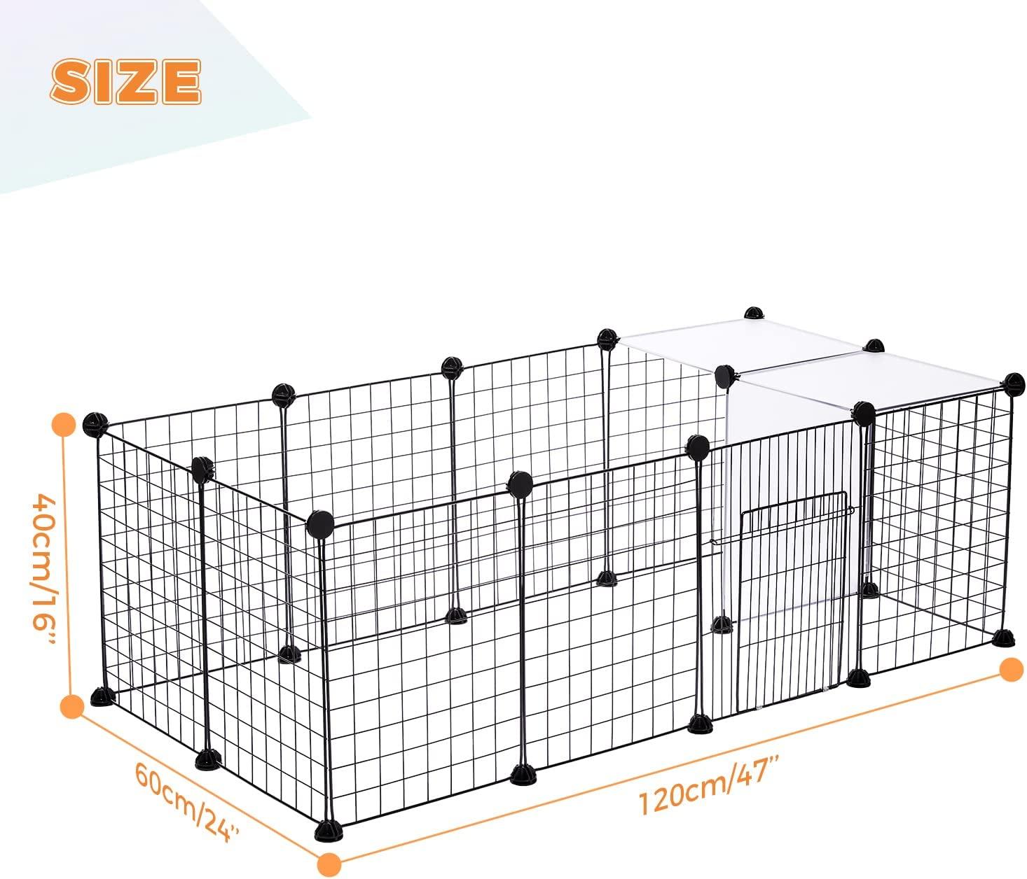 PAWZ Road Pet Playpen, DIY Small Animals Cage Portable Wire Fence with