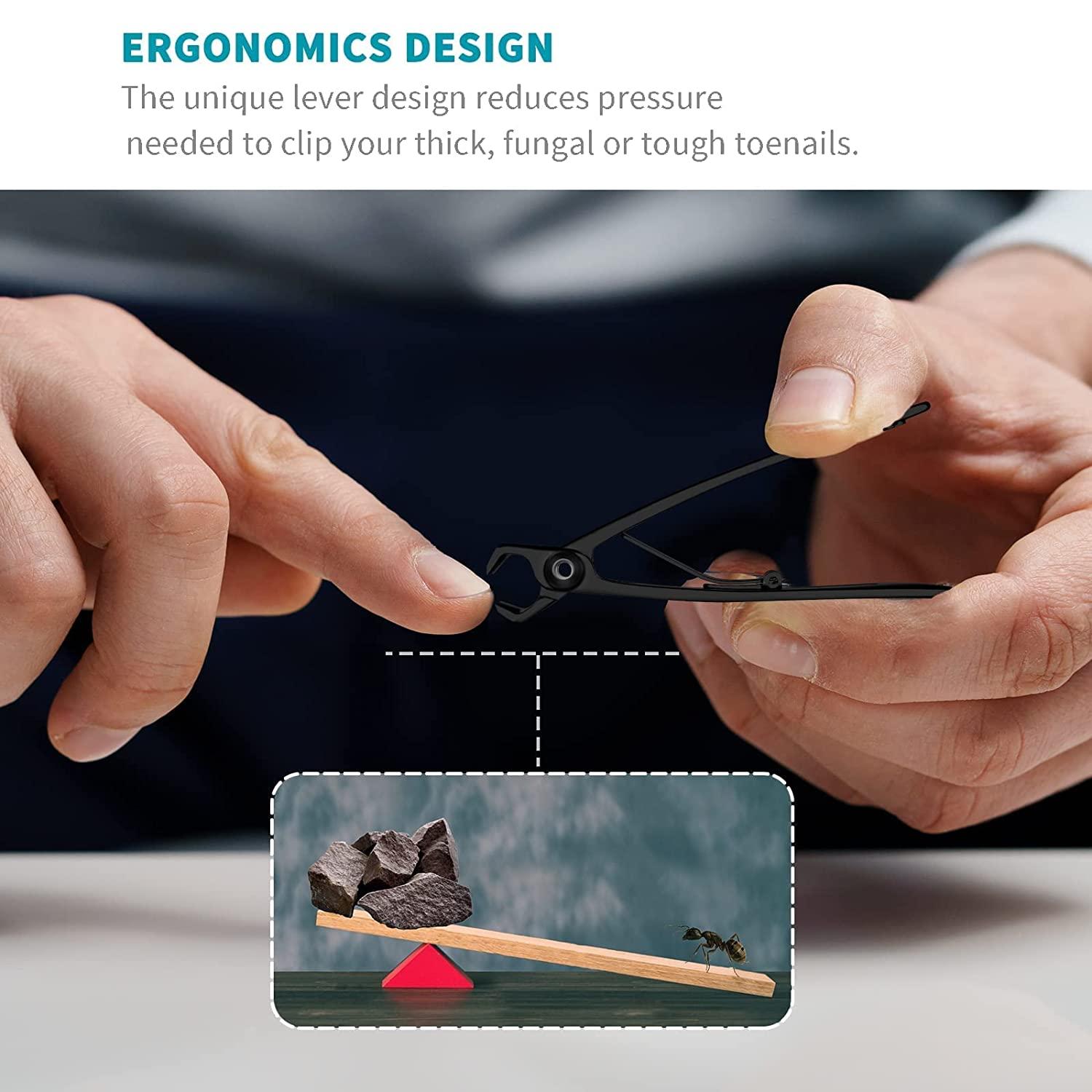 SZQHT Ultra Wide Jaw Opening Nail Clippers Set Toenail Clippers for