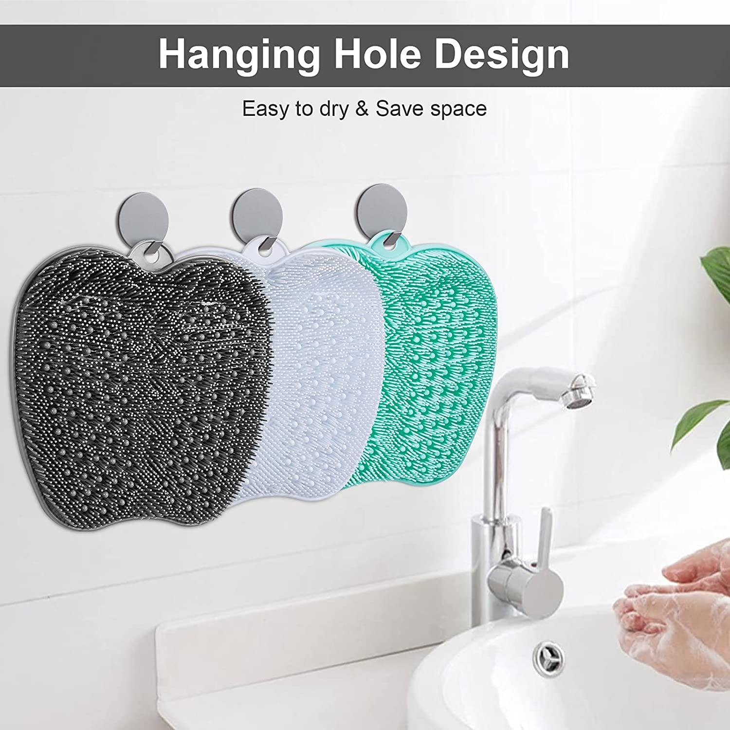 HONYIN XL Size Large Shower Foot Scrubber Mat- cleans,Exfoliates,Massages  Your Feet Without Bending, Foot