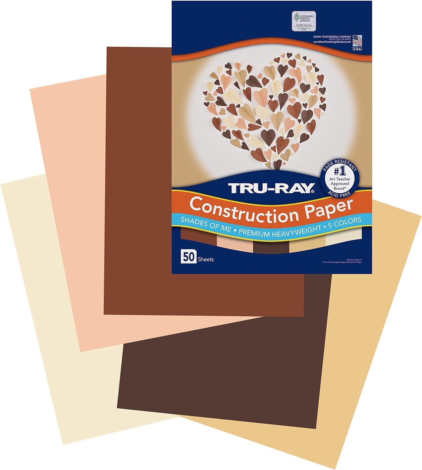 Tru-Ray Shades of Me Construction Paper 5 Assorted Skin Tone