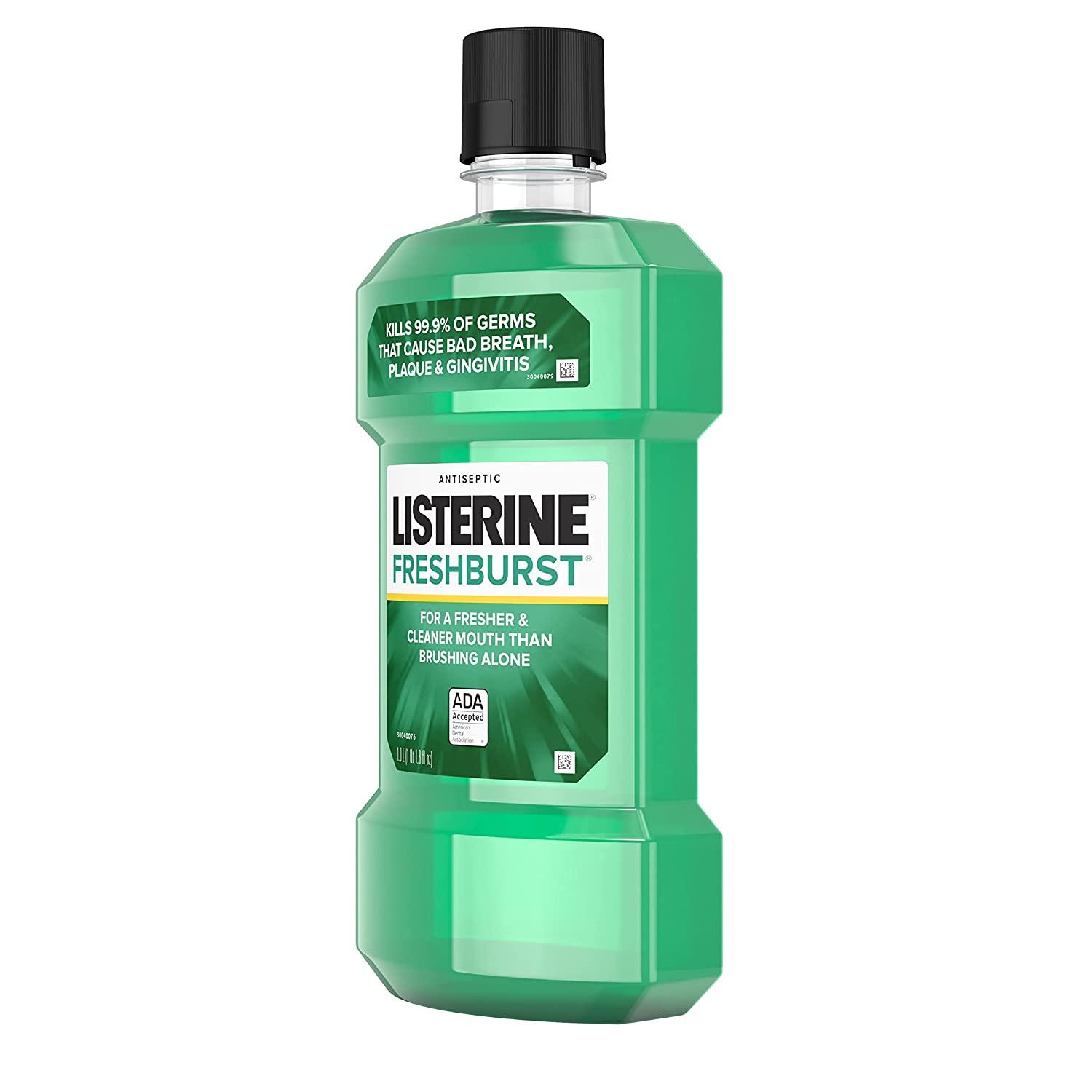 Listerine Freshburst Antiseptic Mouthwash for Bad Breath, Kills 99 of